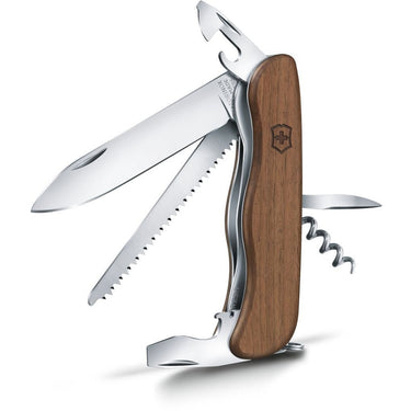 Victorinox Schweizer Taschenmesser "Forester Wood" 11.1 cm (Nussbaumholz) - Markenkoffer
