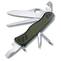 Victorinox Schweizer Taschenmesser "Soldatenmesser 08" 11.1 cm (green black) - Markenkoffer
