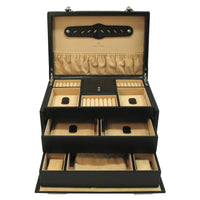 Windrose Ambiance - Uhrenkoffer (für 4 Uhren) 31 cm (schwarz) - Markenkoffer