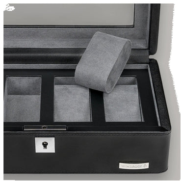 Windrose Tempora - Uhrenkoffer (für 4 Uhren) 26.5 cm (schwarz) - Markenkoffer