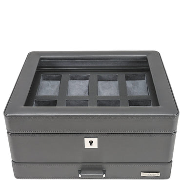 Windrose Tempora - Uhrenkoffer (für 8 Uhren) 26.5 cm (grau) - Markenkoffer