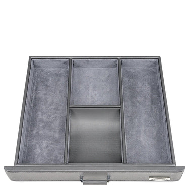 Windrose Tempora - Uhrenkoffer (für 8 Uhren) 26.5 cm (grau) - Markenkoffer