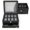 Windrose Tempora - Coffret à montres (pour 8 montres) 26,5 cm (noir)