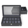 Windrose Tempura - Coffret à montres (pour 12 montres) 38 cm (gris)